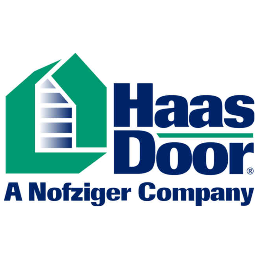 Haas Door logo with house and garage icon