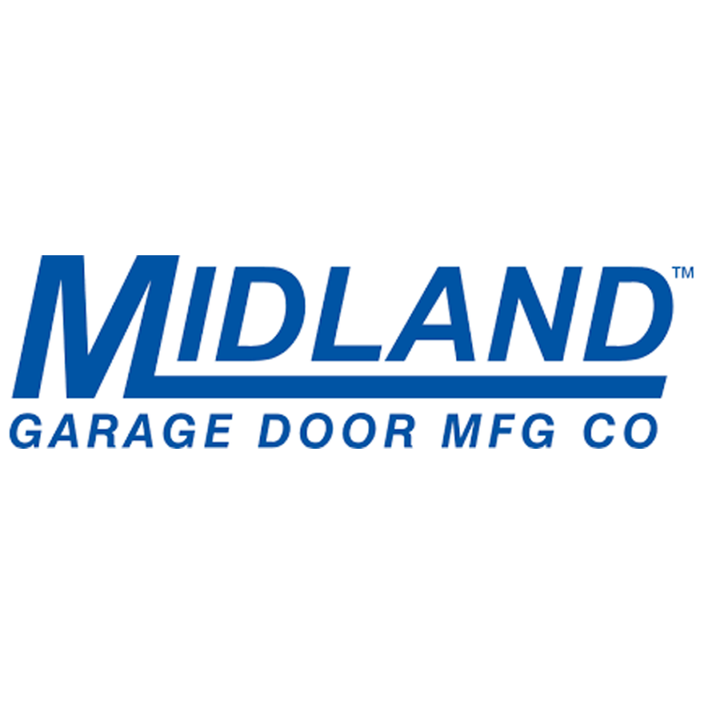 Midland Garage Door Manufacturing Company logo in blue