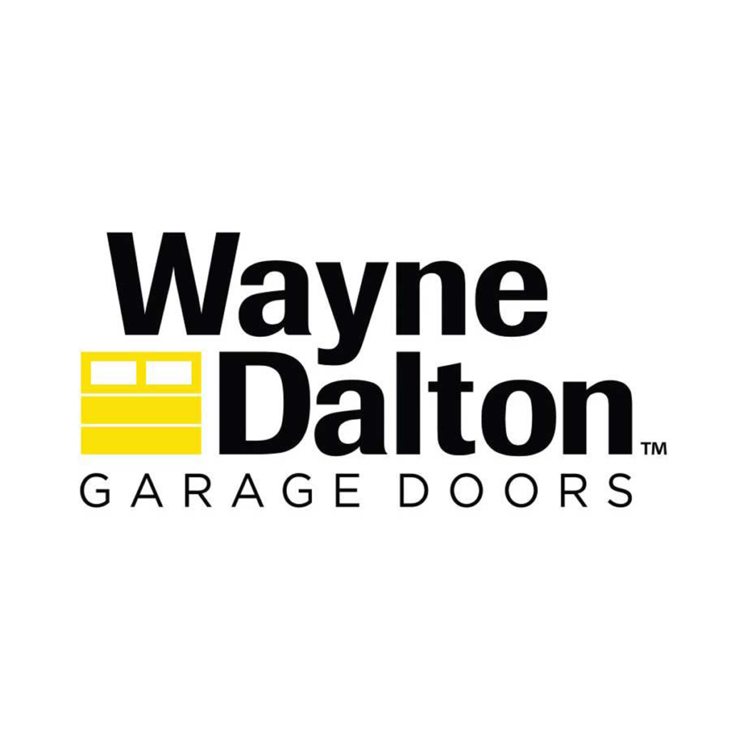 Wayne Dalton Garage Doors logo with yellow garage door icon